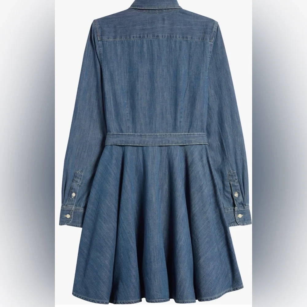 Ralph Lauren Blue Denim Shirt Dress - Picture 2 of 4